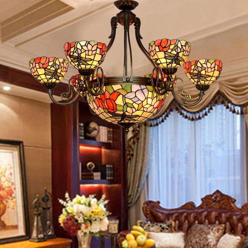 Butterfly LED Chandelier Hand-Made Retro Living Room Pendant Lamp