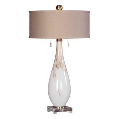 American Authentic Table Lamp European New Bedroom Direct Selling Metal Study Living Room Design European Villa Creative Table Lamp Glass