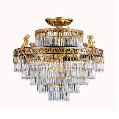 Chinese Empire Living Room Lighting Large Bedroom Chandelier Crystal LED