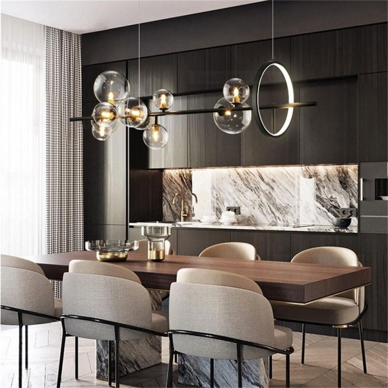 Nordic Creative Restaurant Chandelier Modern Simple Bar Front Desk Italian Designer Dining Room Glass Decorative Chandelier