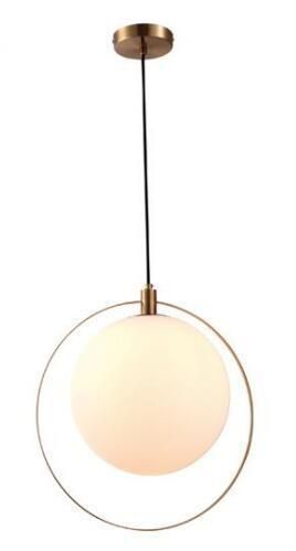 Modern Glass Pendant Light with Gold Iron Frame for Restaurant (P-180401)