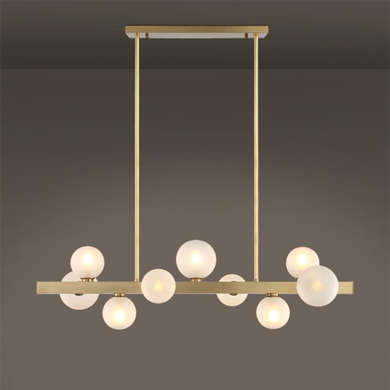 Long Living Room Lamp Full Copper Dining Room Pendant Lamp