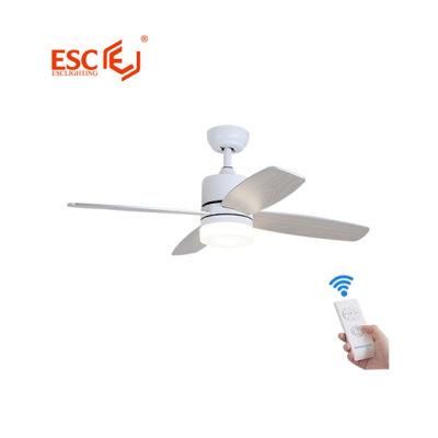 Hot Selling 48 Inch AC Motor 3 Blade 3 Colors LED Dimmable Save Energy Quiet Ceiling Fan Light for Bedroom