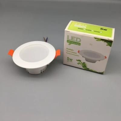 Recessed Ceiling 120 Degree Light Beam PBT Housing LED Downlight