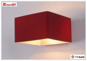 Interior Red Glass Bedside Wall Lamp Modern Simple for Home Project