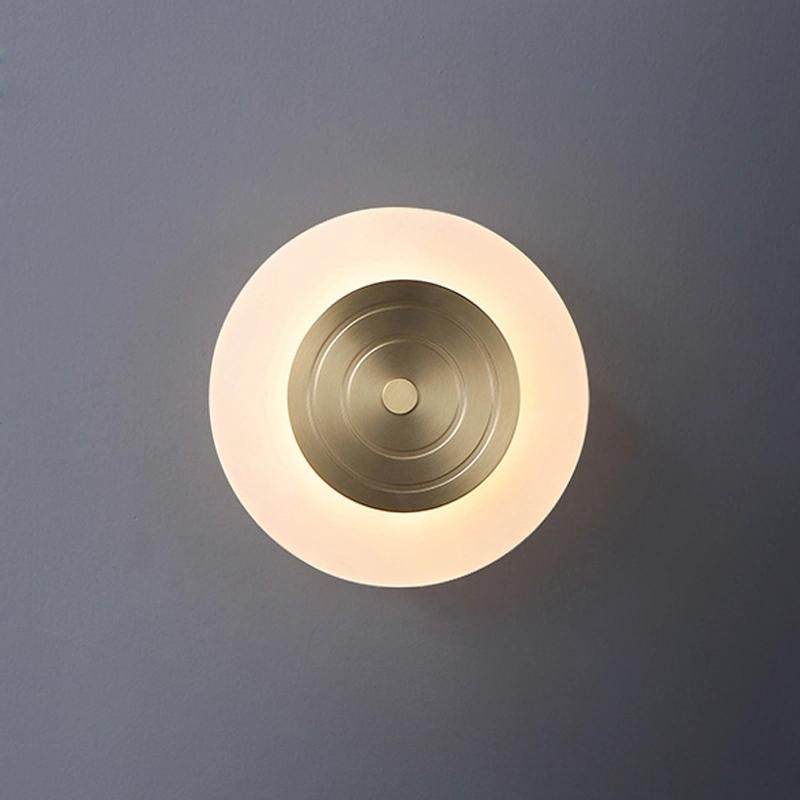 Post-Modern Simple Living Room Light Bedroom Study LED Creative Wheel Wall Lamp