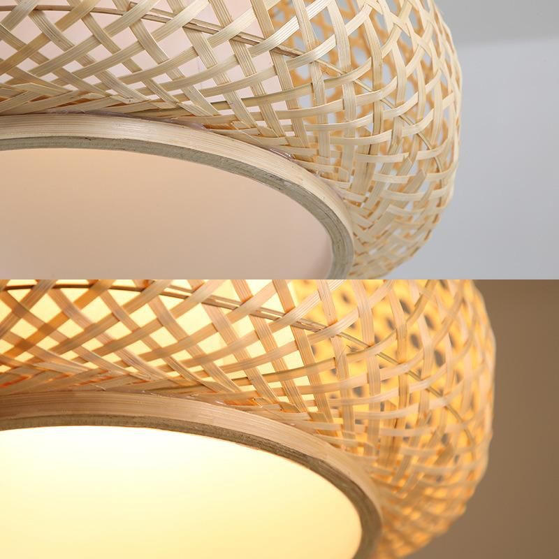 Hand-Woven Ceiling Hanging Lamps Vintage Chinese Style Bamboo Pendant Lights (WH-WP-53)