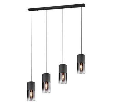 Modern Metal Hanging Light Home Dining Lighting E27 Bulb Fancy Black Glass Pendant Lamp