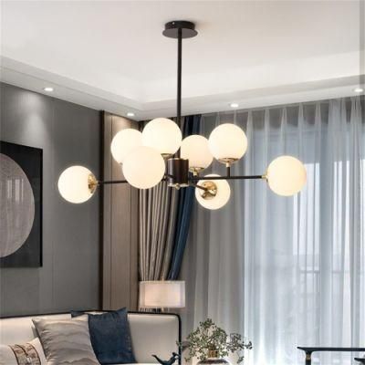 Nordic LED Chandelier for Living Room Dining Kitchen Gold Modern Ball Ceiling Hanging Lamp in The Hall Loft Home Light Fixture