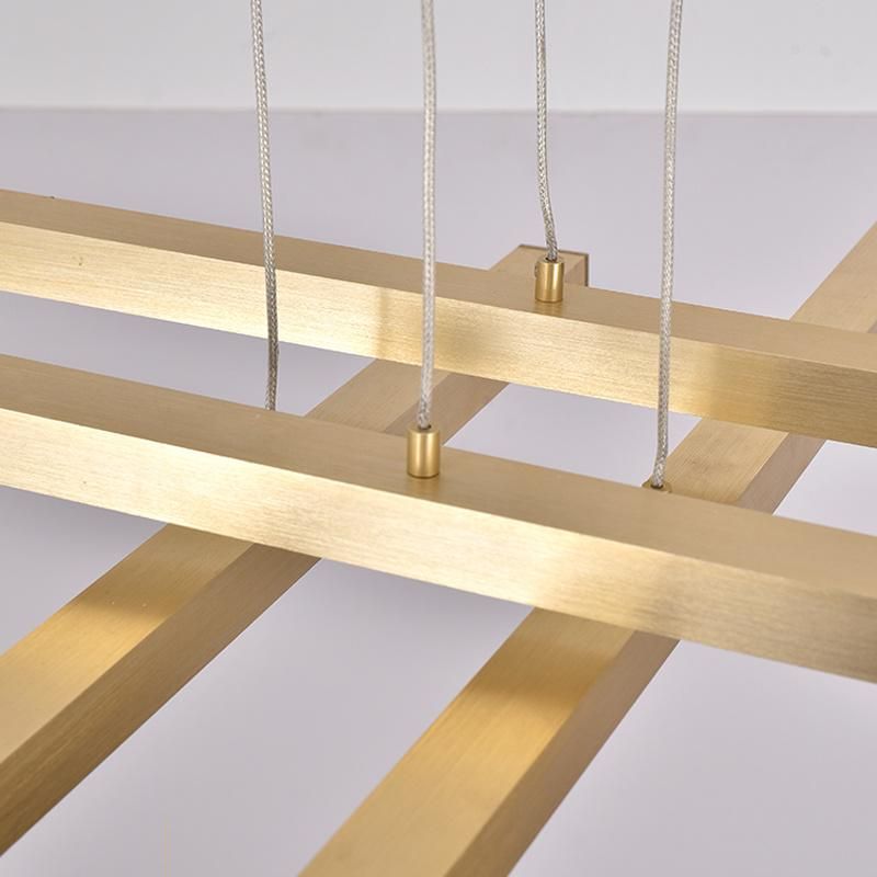 Modern Light Luxury Linear Chandelier Living Room Dining Room Bedroom Lighting Pendant Lamp
