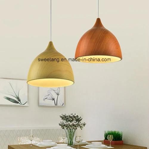 Modern Simple Chandelier Pendant Light Wood Color for Restaurant