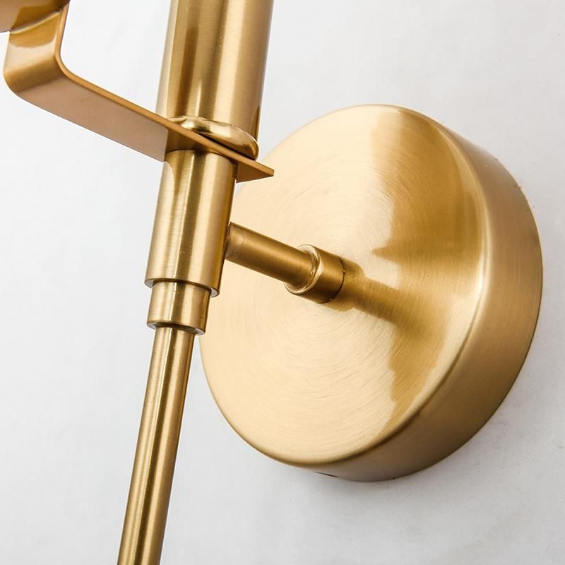 New Chinese Style Living Room Bedroom Full Copper Marble Wall Lamp