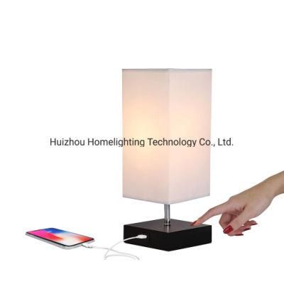 Jlt-9401 Home Creative Convenience Bedroom Bedside Desk Light Touch Dimming Table Lamp with USB Charging Port