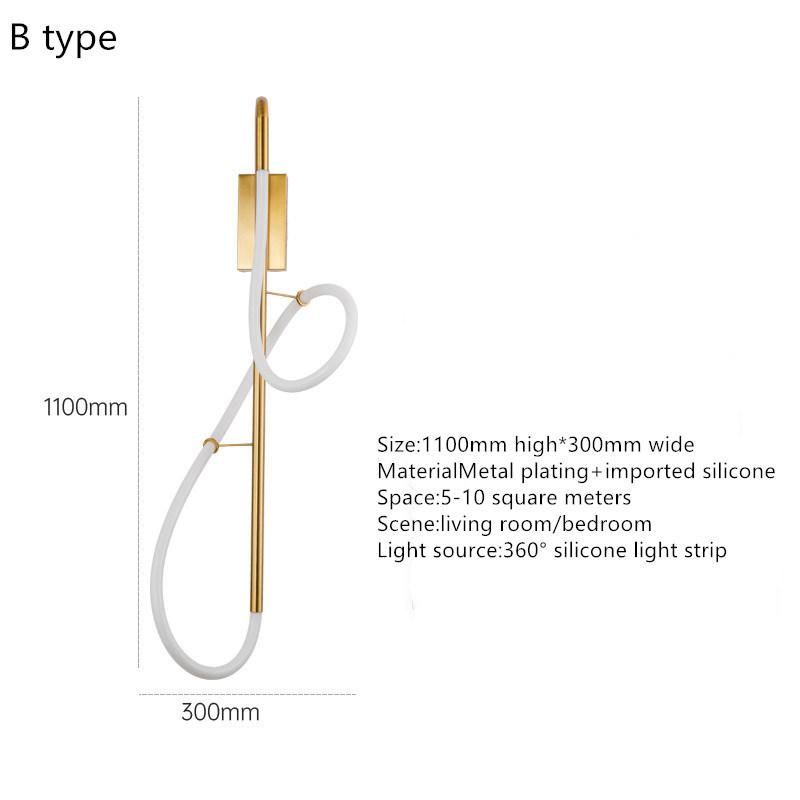 Modern LED Wall Lamp Bedroom Corridor Silicone LED Strip Wall Mount Bedside Wall Lamp (WH-OR-86)