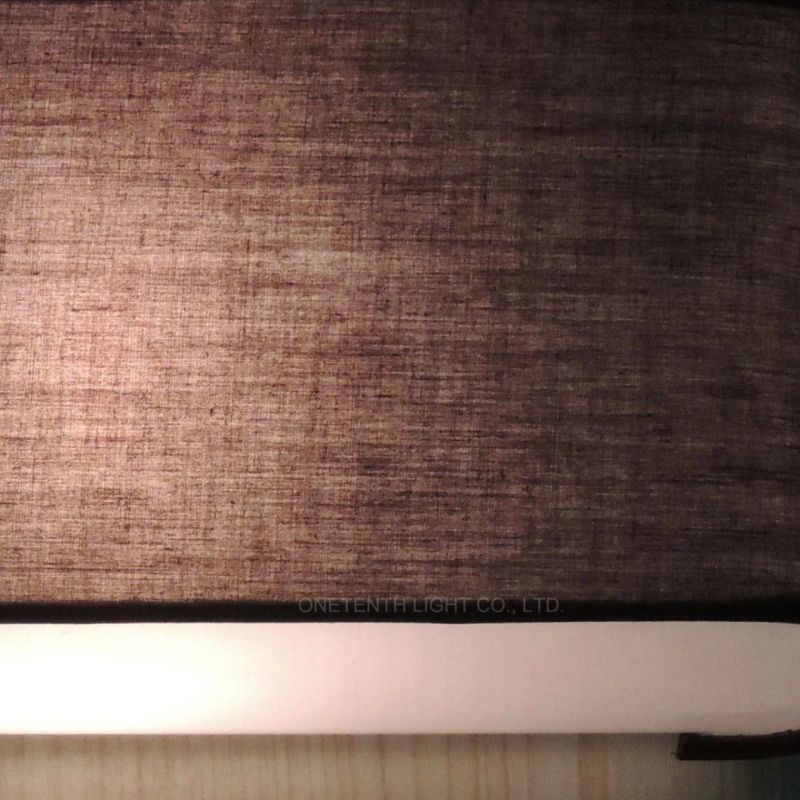 Restaurant Interior Square Brown Color Fabric Wall Lamp Modern Simple Design