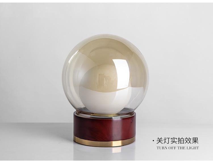 Modern LED Wooden Table Light Marble Table Lamp at Home/Hotel