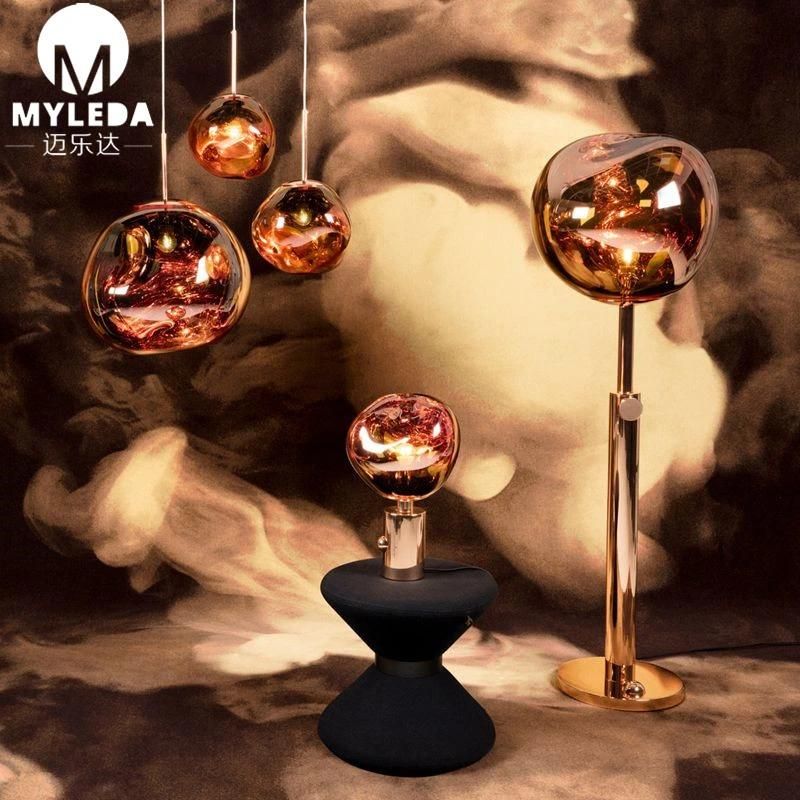 Fashion Modern Lamp Glass Hanging Pendant Light in Rose Gold/Gold/Chrome