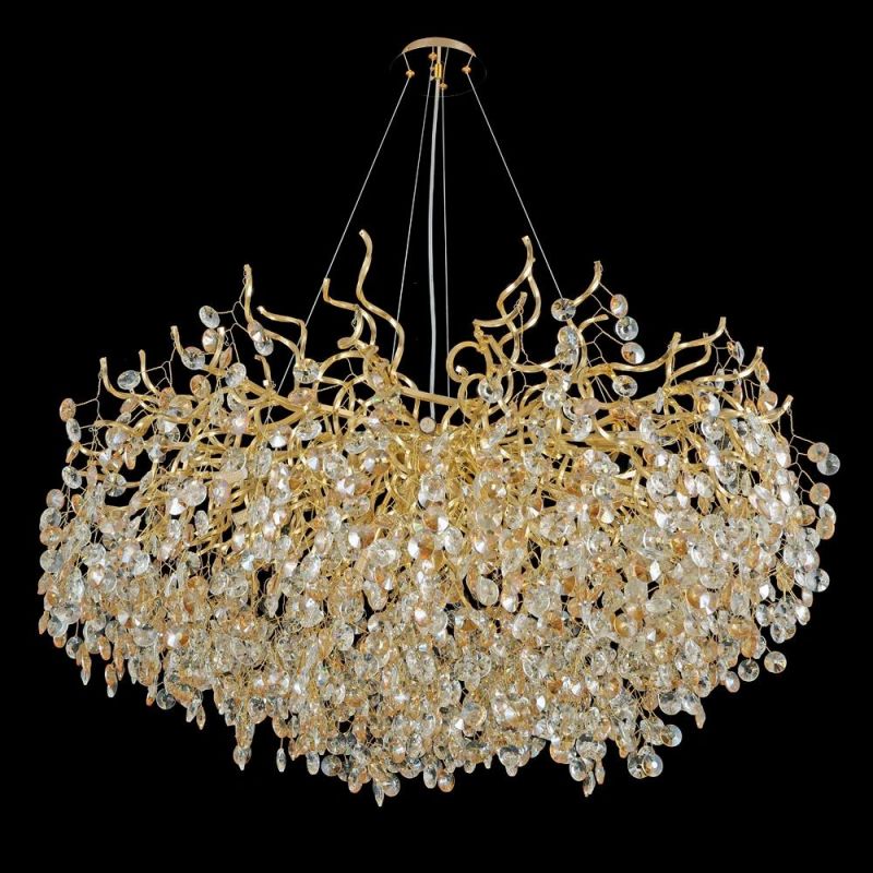 2022 Post Modern Simple Custom Creative Dining Room Romantic Gold Luxury Decorative Bedroom LED Crystal Chandelier