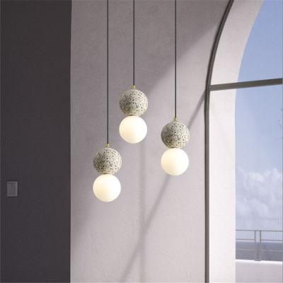 Modern Marble Pendant Lights Industrial Bedroom Bedside Lamp Cafe Restaurant Bar LED Hanging Lights Glass Ball Hanglamp