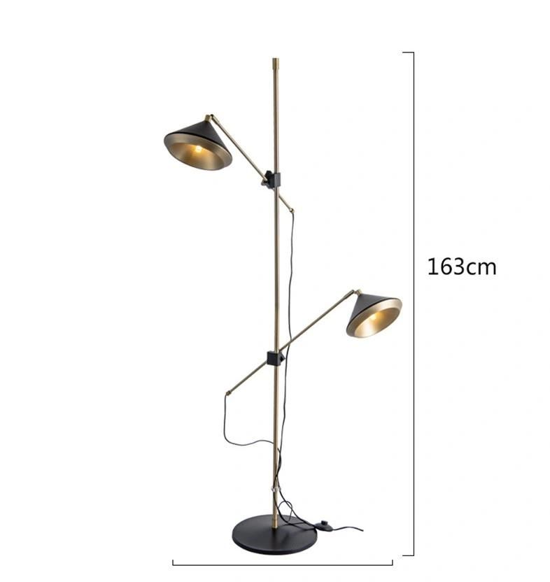 Modern Simple Double Head Adjustable Living Room Bedroom Bedside Exhibition Hall Designer Model Room Study Floor Lamp