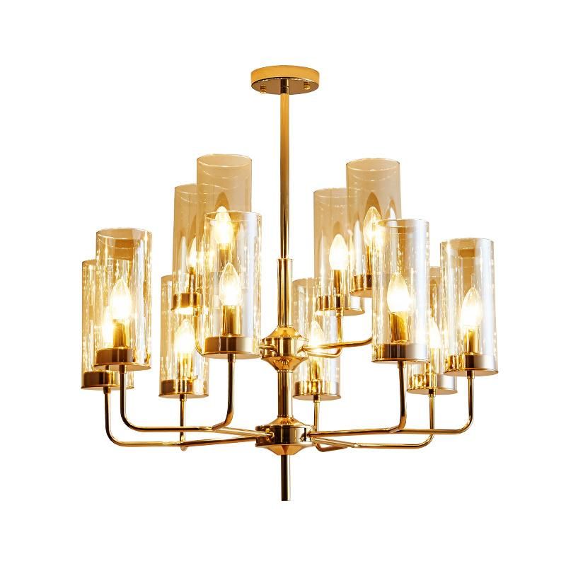 Crystal Pendant Lights for Indoor Home Lighting Gold Color Chandelierr (WH-AP-104)