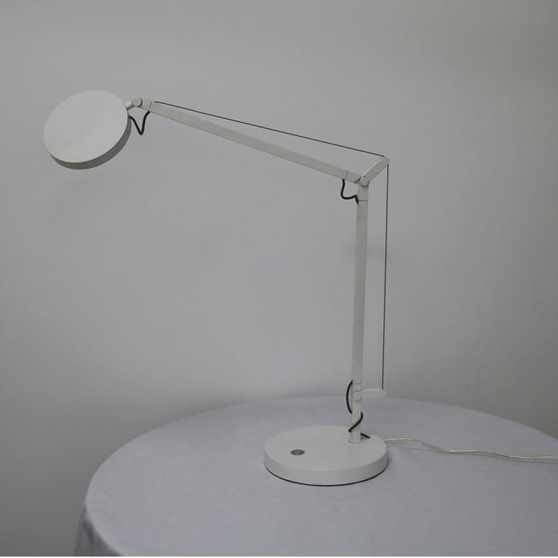 Metal in Painted White Finish Adjustable Table Lamp