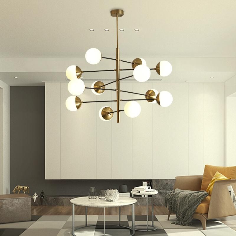 Nordic Style Living Room Chandelier Creative Art Hall Lamp Restaurant Bedroom Study Light Luxury Molecular Lamps