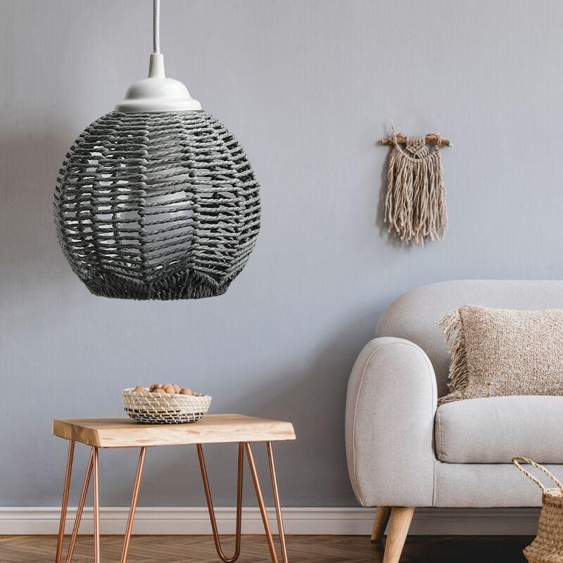 LED Chandelier Rattan Imitation Hemp Rope Chandelier