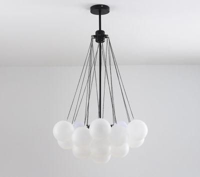 White Glass Ball Chandelier Living Room Bedroom Bedside Lamp Dining Room Lamp a Pendant Light Fitting