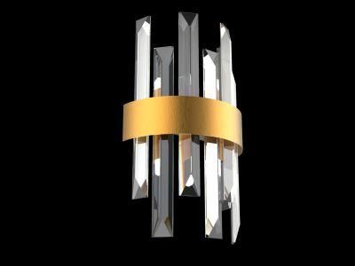 Creative Decorative Modern Bedroom Bedside Wall Light Decor Crystal Wall Mounted Lighting Home LED Sconce Golden Nickel Fixture Lamp