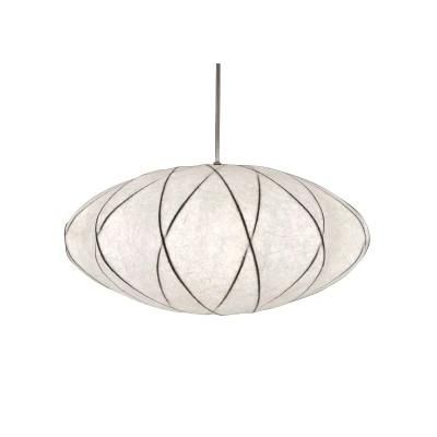 Factory Supplier Modern Light Fixture Japanese Style Lamp Silk Pendant for Bedroom Acrylic Vintage Loft Style Lamp Hanging