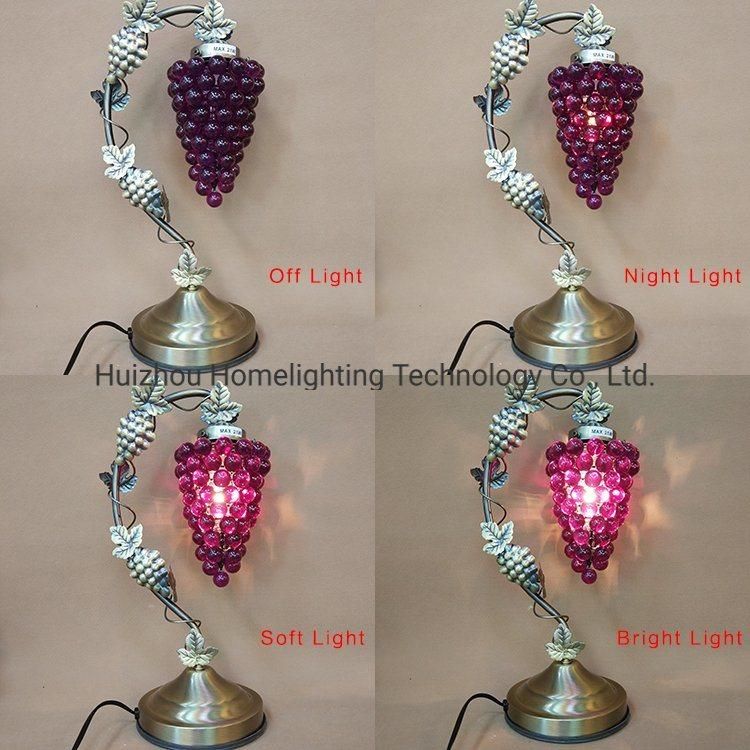 T-2638 Traditional Rural Grape Shape Touch Dimming Table Lamp