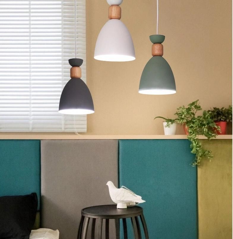 Nordic Personality Restaurant Three-Head Macaron Hanging Pendant Lamps