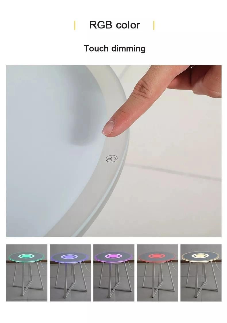 Professional Factory Smart LED Music Coffee Table APP Touch Control LED Glass Speaker Table Lamp