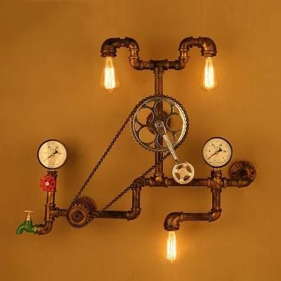 Vintage Retro Loft Industrial Wind Light Personality Water Pipe Wall Lamp (WH-VR-24)