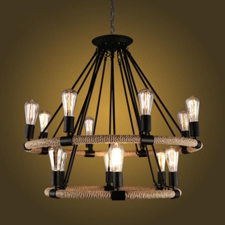 Loft Rattan Pendant Light for Kitchen Bedroom Dining Room Lighting Fixtures (WH-VP-12)