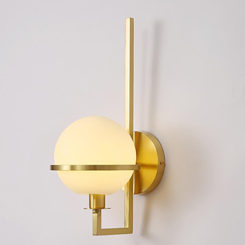 Postmodern Glass Wall Lamp Bedroom Bedside Lamp Dining Room Corridor Light