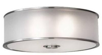 Round Fabric Shade Ceiling Lamp, E26, Gu24, LED, ETL