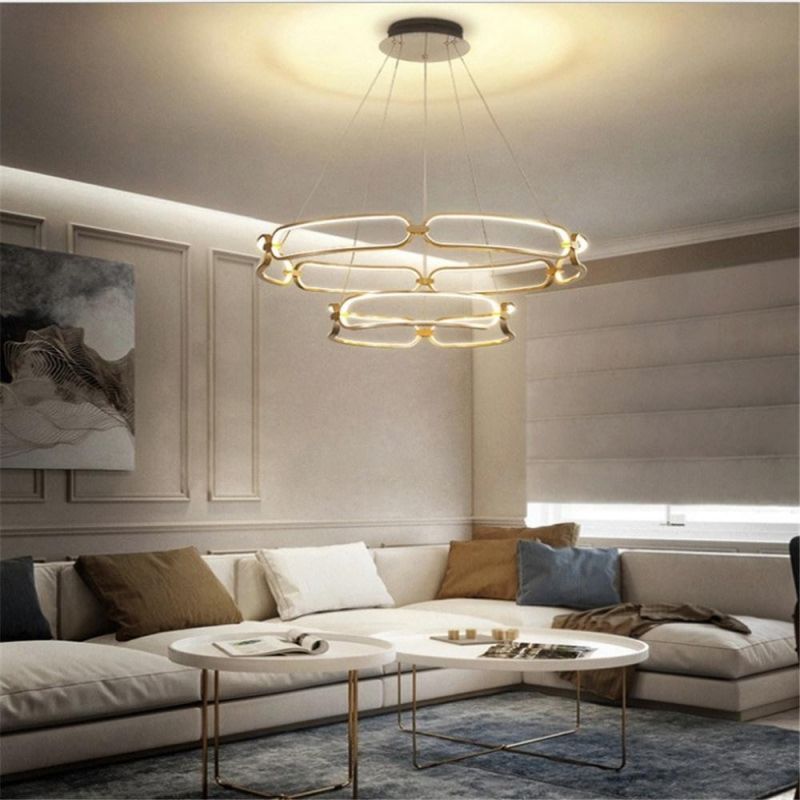 Modern Luxury LED Ceiling Chandelier Lighting Hanging Lights Ceiling Mounted Pendant Lamp for Living Room