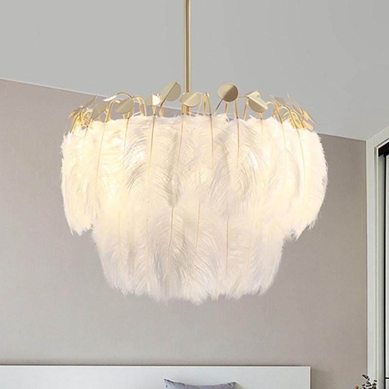 Nordic White Pendant Light Bedroom Modern Minimalist Light Luxury Style Personality Living Room Pendant Lamp (WH-AP-198)