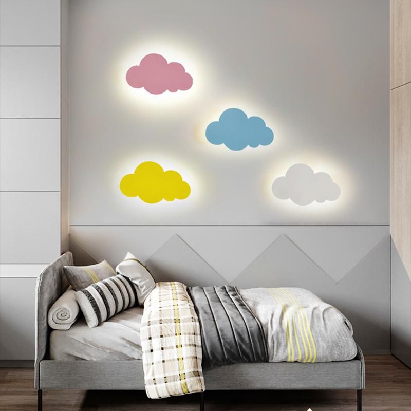 Colored Cloud Shapes Wall Lamp Kid′s Children Bedroom Lamp Bedside Lamp