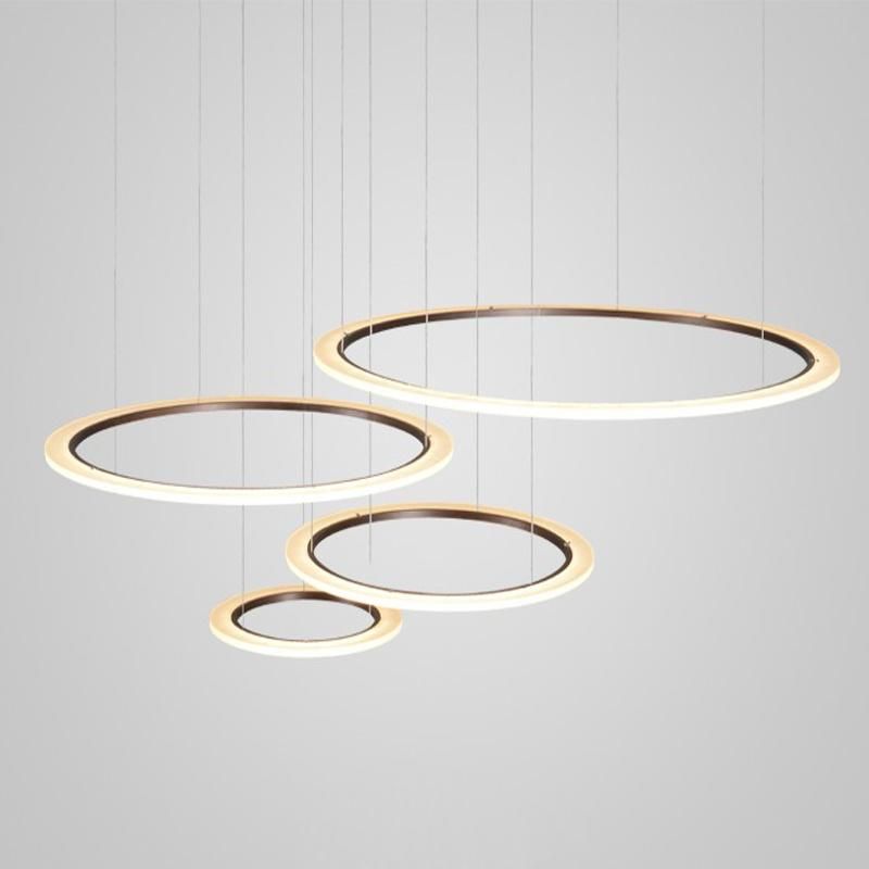 Round Circle Rings LED Pendant Lamp Acrylic Ring LED Hanging Lamp