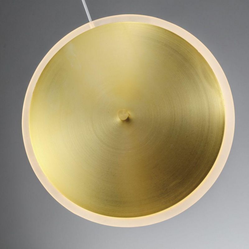 Simple Style Hanging Interior Lamp Copper Color Pendant Lamp