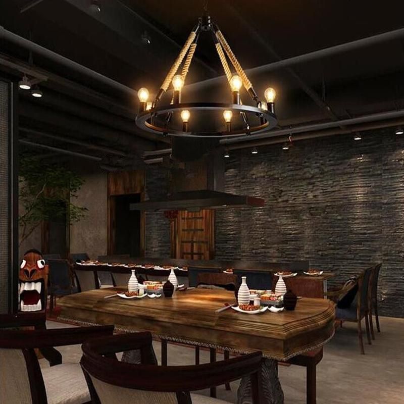 Industrial Linen Pendant Light for Kitchen Bar Restaurant Lighting Fixtures (WH-VP-17)