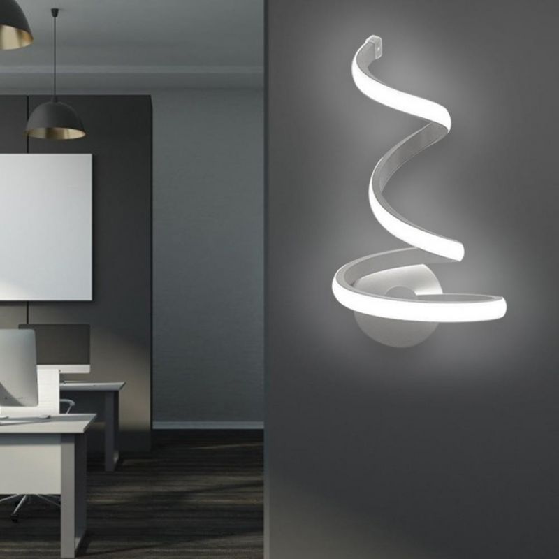 Bedside Room Bedroom Creative Wall Mount Wall Lamp Decor Arts LED Spiral Light (WH-OR-107)