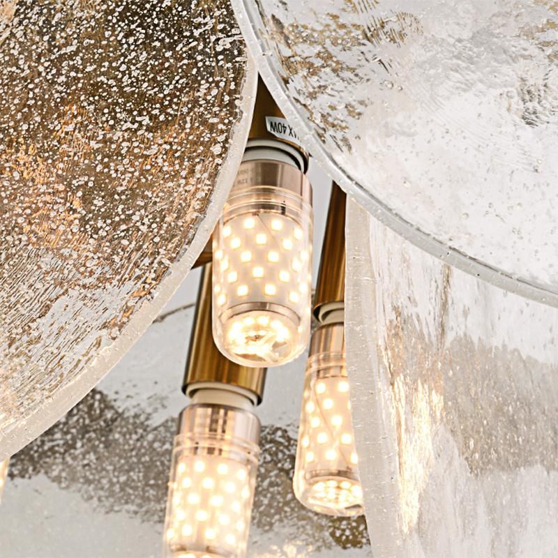 Vintage Style Round Crystal Chandelier Living Room Lamp Pendant Lamp
