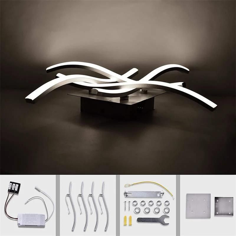 Modern Embedded Minimalist Wave Line Indoor LED Ceiling Light