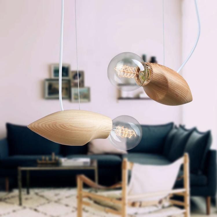 Design Simple Style Indoor Wood Dining Room Pendant Light