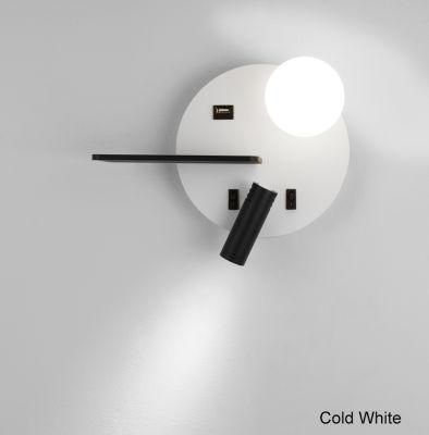 LED Wall Light with Switch USB LED Reading Wall Mounted Bedside Reading Lights (WH-OR-120)