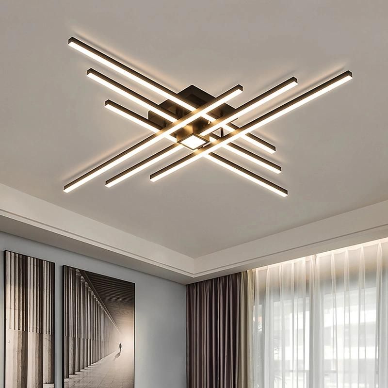 Modern Household Lamps Atmospheric LED Ceiling Lamp Minimalist Linear Chndelier (WH-MA-192)